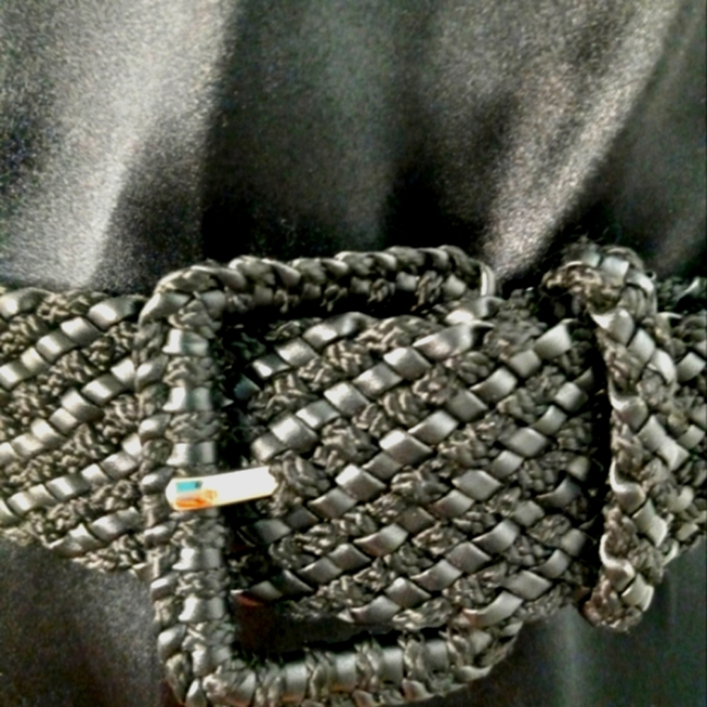 Black Braided 1.3/4" Belt Size LG/ XL